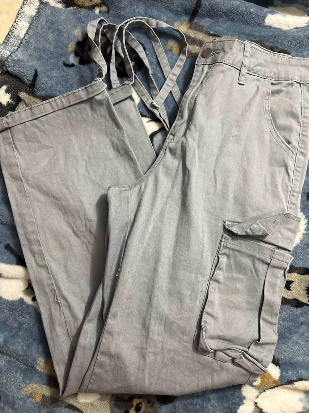 Men's Light Gray Utility Cargo Pants
